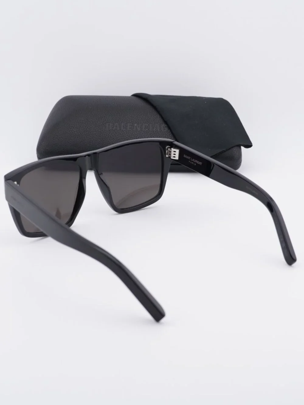Saint Laurent SL424 001 Square Sunglasses - Black